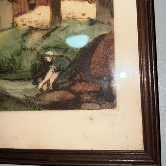 Original 1935 signed print Le Chalet - Picture 6 of 8